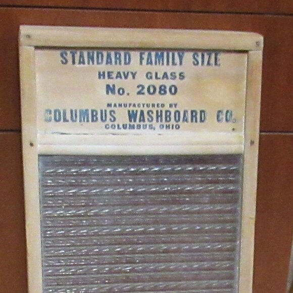 Vintage Crystal Cascade Glass Washboard No. 2080, Columbus OH 12x24" Like New - Picture 3 of 5